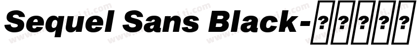 Sequel Sans Black字体转换